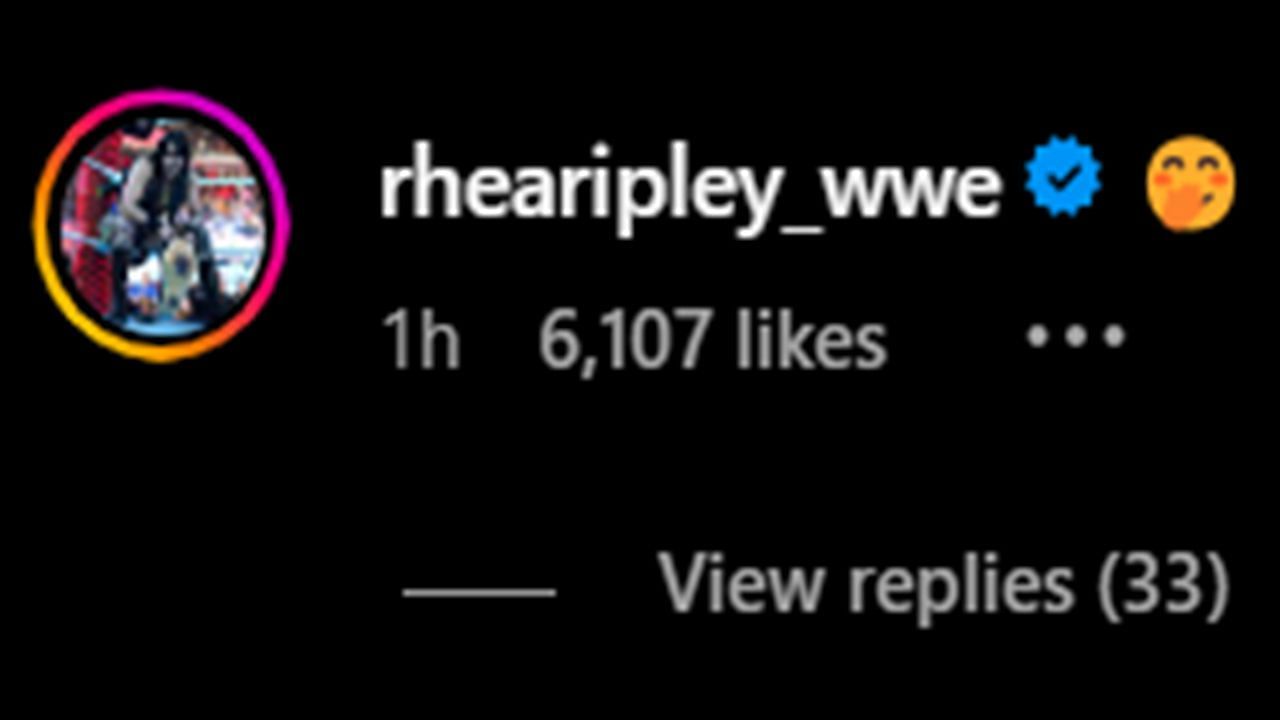 Rhea Ripley's reply to Matthews (via Instagram)